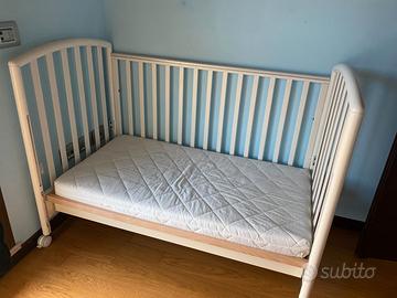 Lettino Pali Ciak bianco + materasso Pali Med Sani