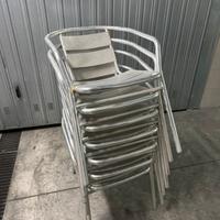 7 sedie mod.Capri in alluminio