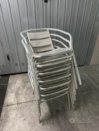 7 sedie mod.Capri in alluminio