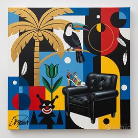 Quadro Moderno Astratto - 60x60