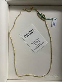 Collana cordoncino in oro 18 kt