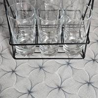 6 bicchieri per bibita con portabicchiri