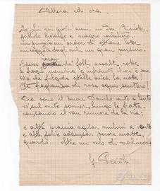 PICCIÒLA, Giuseppe (1859-1912). Manoscritto autogr