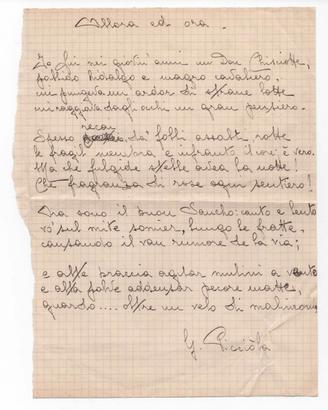 PICCIÒLA, Giuseppe (1859-1912). Manoscritto autogr