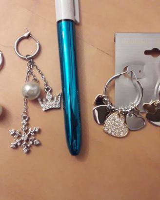 orecchini bigiotteria con strass n. 2 pezzi