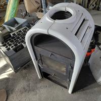 stufa a legna in ceramica 