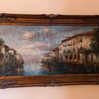 Quadro dipinto a mano con cornice lavorata