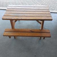 tavolo panca in legno massello per bambini 