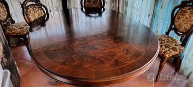  tavolo in noce con 6 sedie 