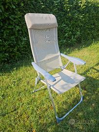 Sedia sdraio alluminio pieghevole 