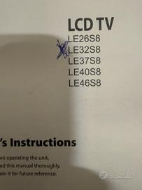 Istruzioni manulale Tv Samsung Lcd