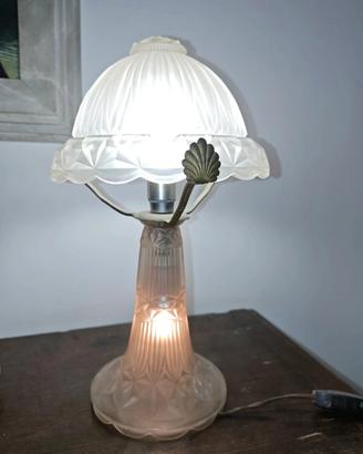 lampada art decò a doppia luce 