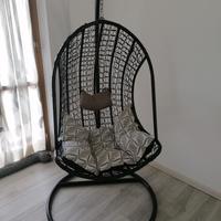dondolo da giardino con seduta imbottita 
