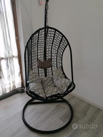 dondolo da giardino con seduta imbottita 