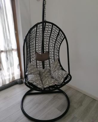 dondolo da giardino con seduta imbottita 