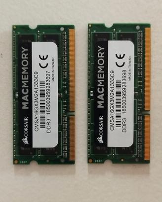 16 GB RAM DDR3 per MAC
