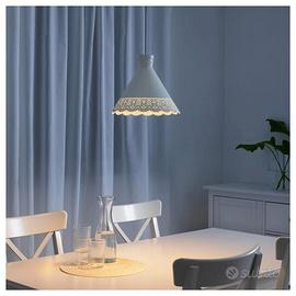 Lampadario shabby campagna fiorato bianco