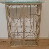 Pensile di metallo e vetro