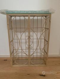 Pensile di metallo e vetro