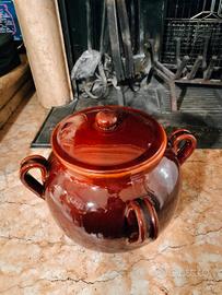 Zuppiera in terracotta artigianale smaltata LOTTI
