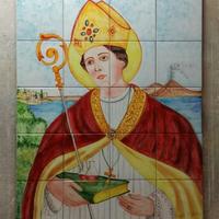 San Gennaro Napoli maioliche dipinto vietri quadro