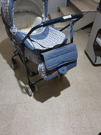 Carrozzina inglesina con borsa denim