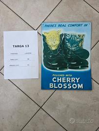 Targa pubblicitaria vintage "Cherry Blossom"