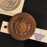 Medaglia in bronzo Conti Gonzaga Novellara 1982