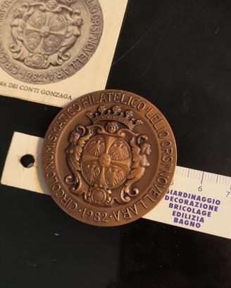 Medaglia in bronzo Conti Gonzaga Novellara 1982