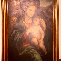 COPIA DIPINTO BOTTICELLI DELL 800 MADONNA CON BAMB