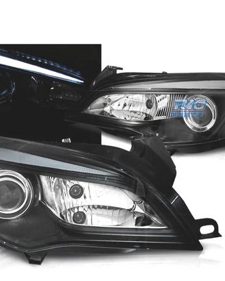 FARI PER OPEL ASTRA J 10-15 A TUBO LED NERO