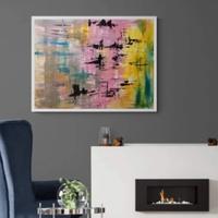 Quadro astratto dipinto su tela arte contemporanea