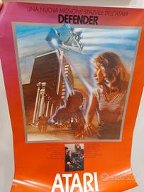 Poster Promo Atari 2600 Defender 1982 - Raro ITA