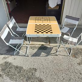 Set da campeggio pieghevole Vintage Anni 70 Tavoli