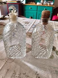 Coppia bottiglie vintage da liquore, anni 60/70