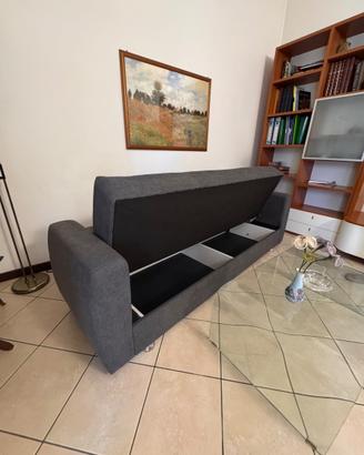 Divano moderno grigio con vano contenitore – Pari