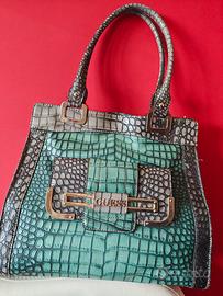 borsa Guess pelle coccodrillo capiente 