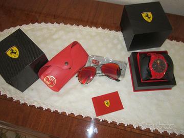 OROLOGIO+OCCHIALI RAY-BAN DELLA SCUDERIA FERARRI