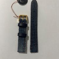 Cinturino artigianale in jeans e pelle VEGAN 14 mm