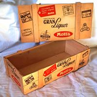 Cassetta pubblicitaria in legno Motta - Anni 80