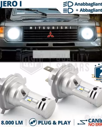 Lampadine LED H4 per MITSUBISHI PAJERO 1 6500k