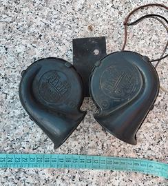 Coppia trombe clacson Fiamm vintage auto fiat 