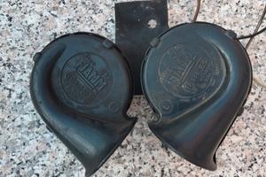 Coppia trombe clacson Fiamm vintage auto fiat 