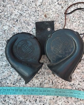 Coppia trombe clacson Fiamm vintage auto fiat 