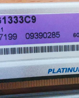 RAM CORSAIR platinum series ddr3  1.333 Mhz  