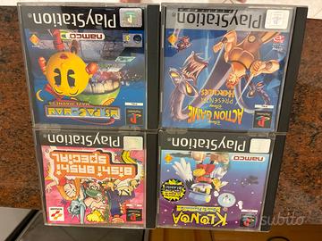 Lotto 4 Giochi PS1 Klonoa Hercules Bishi Pac