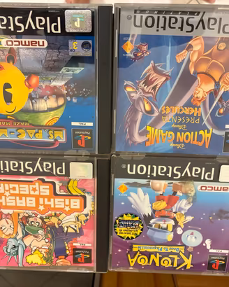 Lotto 4 Giochi PS1 Klonoa Hercules Bishi Pac