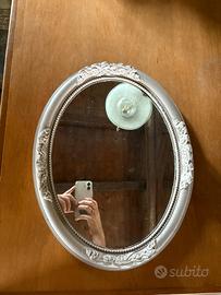 Specchio shabby chic ovale vintage