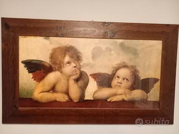 Quadro in legno con angeli