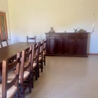 Tavolo in legno massello con 12 sedie. 